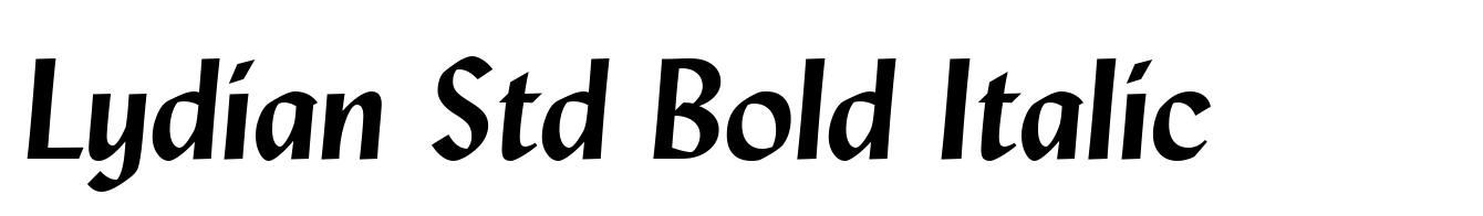 Lydian Std Bold Italic